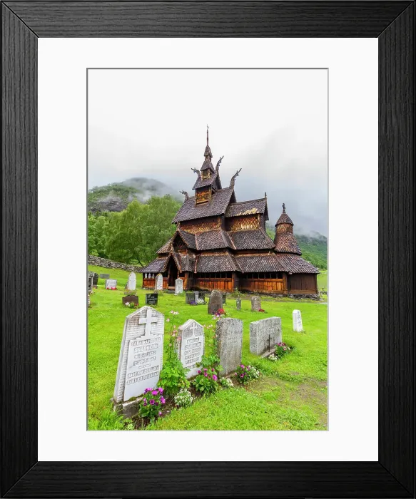 Framed Print : Borgund stave church, a triple-nave stave church of the Sogn-type, built around AD 1180, Borgund, Vestland, Norway, Scandinavia, Europe Framed Print : Borgund stave church, a triple-nave stave church of the Sogn-type, built around AD 1180, Borgund, Vestland, Norway, Scandinavia, Europe
