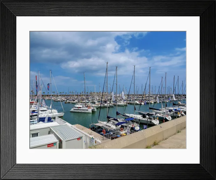 Framed Print : Port Olimpic Marina, Barcelona, Catalonia, Spain, Europe Framed Print : Port Olimpic Marina, Barcelona, Catalonia, Spain, Europe