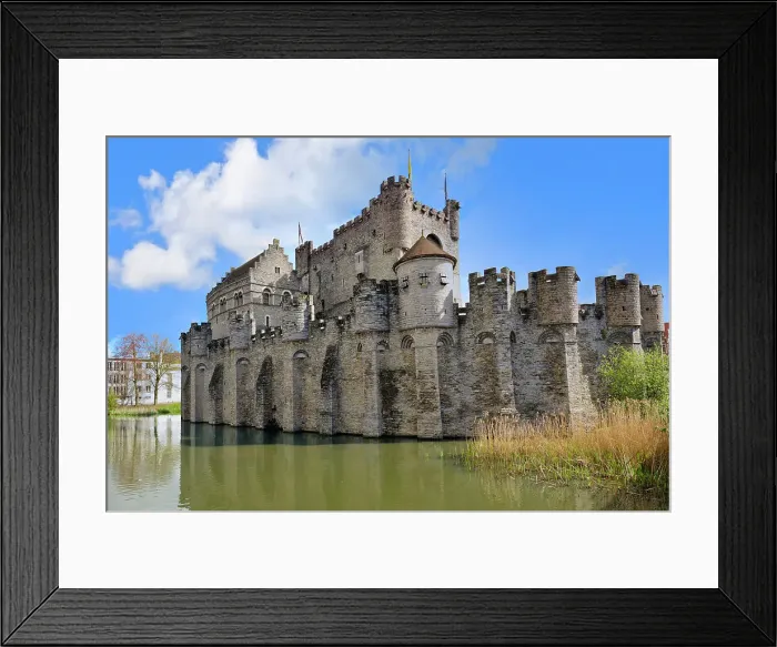 Framed Print : Gravensteen medieval Castle of the Counts, Ghent, Flanders, Belgium, Europe Framed Print : Gravensteen medieval Castle of the Counts, Ghent, Flanders, Belgium, Europe