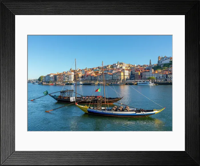 Framed Print : Rabelo Boats on the River Douro, Porto, Norte, Portugal, Europe Framed Print : Rabelo Boats on the River Douro, Porto, Norte, Portugal, Europe
