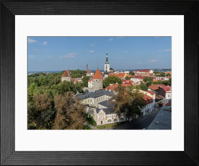 Framed Print : Views of old historical and traditional buildings, Old Town, UNESCO World Heritage Site, in central Tallinn, Estonia, Europe