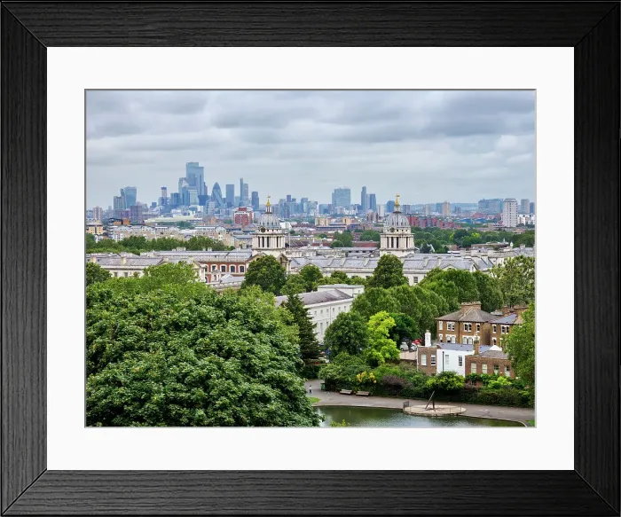 Framed Print : View over Greenwich Park towards Old Royal Naval College, UNESCO World Heritage Site, and Canary Wharf, Greenwich, London, England, United Kingdom, Europe Framed Print : View over Greenwich Park towards Old Royal Naval College, UNESCO World Heritage Site, and Canary Wharf, Greenwich, London, England, United Kingdom, Europe