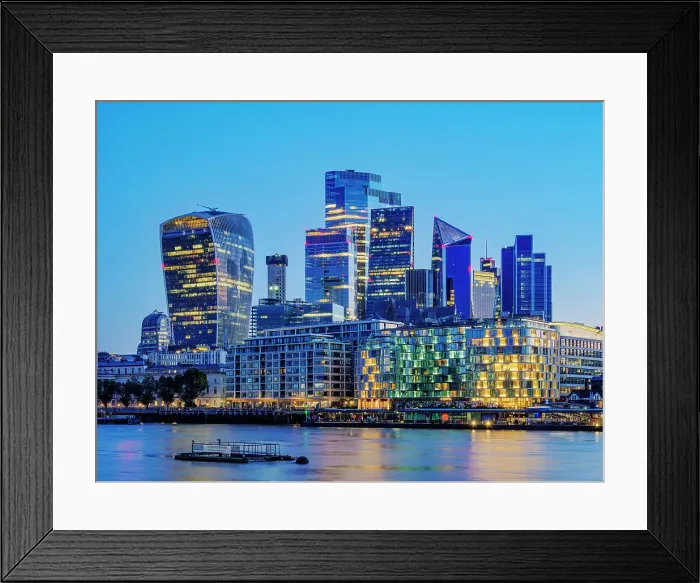 Framed Print : The City at dawn, City of London, London, England, United Kingdom, Europe Framed Print : The City at dawn, City of London, London, England, United Kingdom, Europe