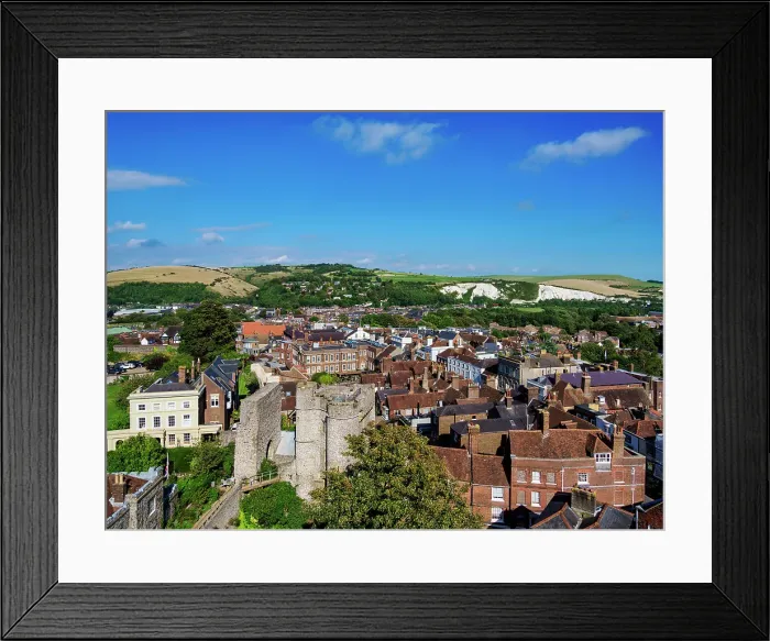 Framed Print : Castle Gate and town, elevated view, Lewes, East Sussex, England, United Kingdom, Europe Framed Print : Castle Gate and town, elevated view, Lewes, East Sussex, England, United Kingdom, Europe