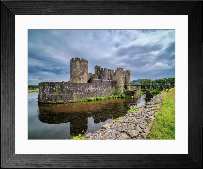 Framed Print : Caerphilly Castle and Moat, Caerphilly, Gwent, Wales, United Kingdom, Europe Framed Print : Caerphilly Castle and Moat, Caerphilly, Gwent, Wales, United Kingdom, Europe
