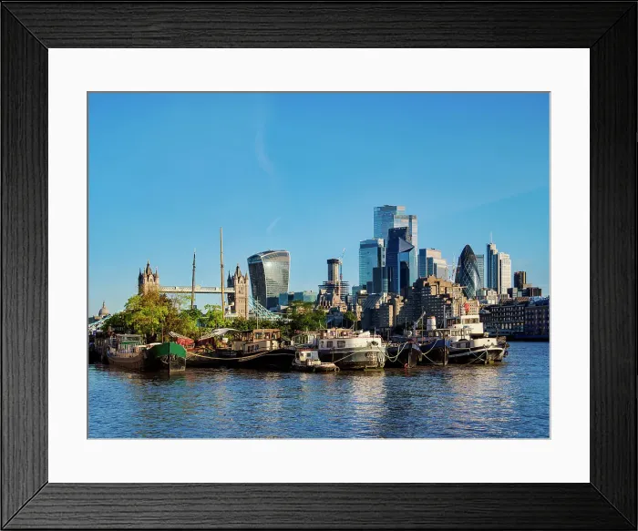 Framed Print : View over River Thames towards The City of London, London, England, United Kingdom, Europe Framed Print : View over River Thames towards The City of London, London, England, United Kingdom, Europe