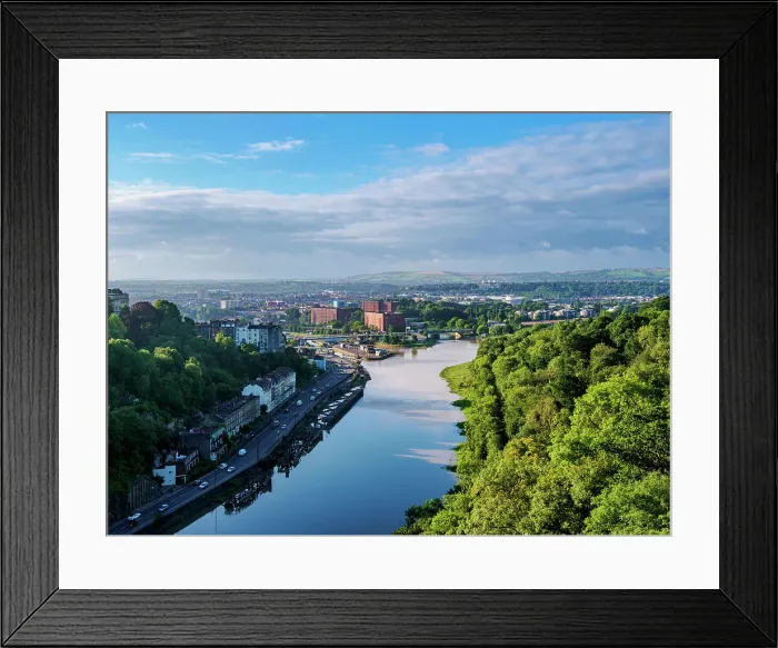 Framed Print : River Avon, elevated view, Bristol, England, United Kingdom, Europe Framed Print : River Avon, elevated view, Bristol, England, United Kingdom, Europe