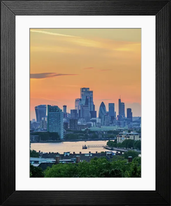 Framed Print : View over River Thames towards The City at dusk, London, England, United Kingdom, Europe Framed Print : View over River Thames towards The City at dusk, London, England, United Kingdom, Europe
