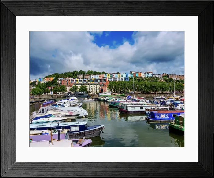 Framed Print : Bristol Marina, Floating Harbour, Bristol, England, United Kingdom, Europe