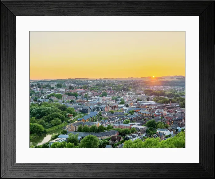Framed Print : Townscape at sunset, Lewes, East Sussex, England, United Kingdom, Europe Framed Print : Townscape at sunset, Lewes, East Sussex, England, United Kingdom, Europe