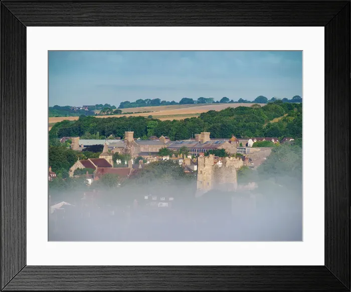 Framed Print : View towards Lewes Castle on a foggy morning, Lewes, East Sussex, England, United Kingdom, Europe Framed Print : View towards Lewes Castle on a foggy morning, Lewes, East Sussex, England, United Kingdom, Europe
