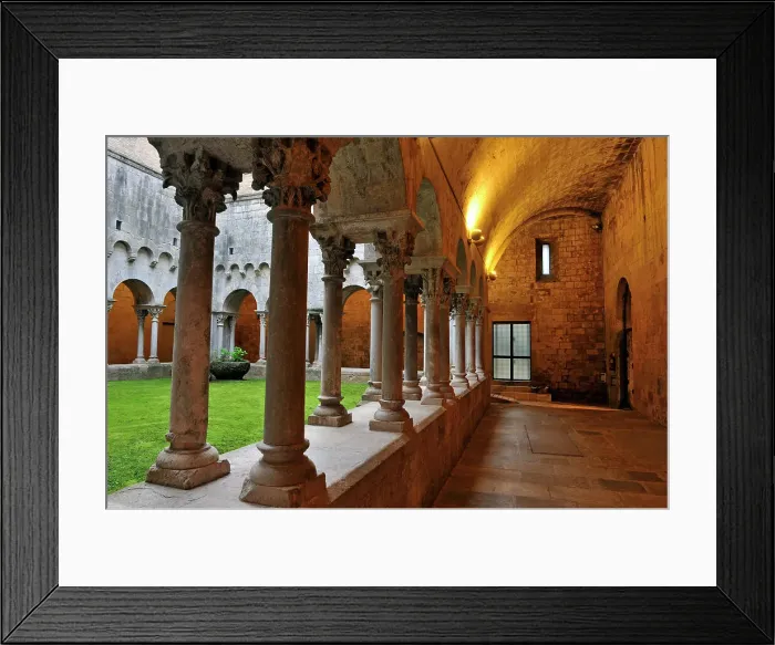 Framed Print : Roman cloister of Sant Pere de Galligants Monastery housing the Archaeological Museum of Catalonia, Girona, Catalonia, Spain, Europe Framed Print : Roman cloister of Sant Pere de Galligants Monastery housing the Archaeological Museum of Catalonia, Girona, Catalonia, Spain, Europe