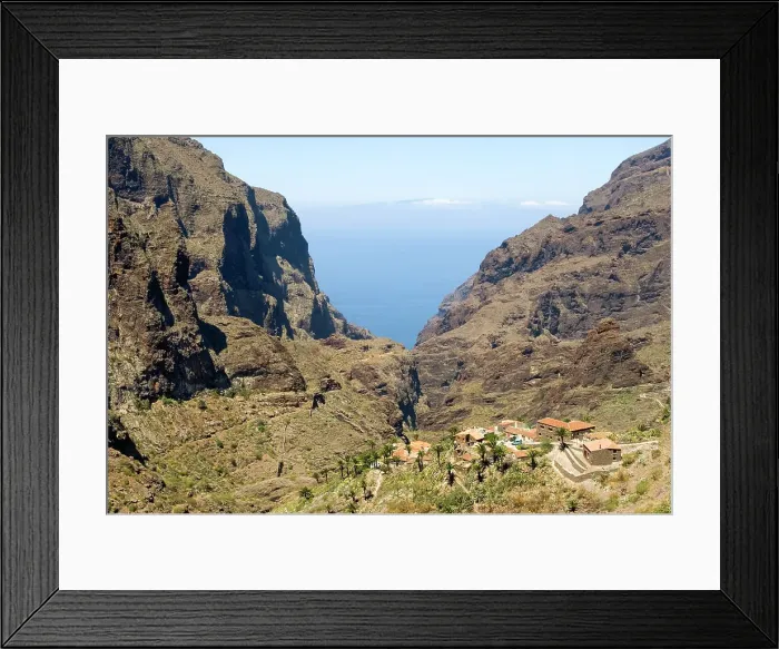 Framed Print : Around the village of Masca in the Teno mountain massif, Tenerife, Canary Islands, Spain, Atlantic Ocean, Europe
