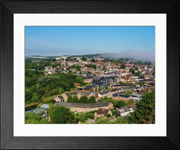 Framed Print : Townscape, elevated view, Lewes, East Sussex, England, United Kingdom, Europe Framed Print : Townscape, elevated view, Lewes, East Sussex, England, United Kingdom, Europe