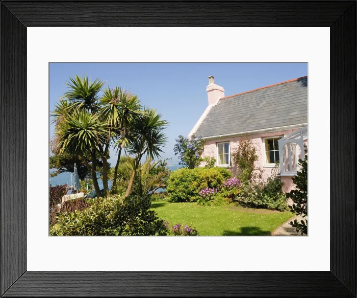 Framed Print : Cottage's garden, Herm island, Bailiwick of Guernsey, British Crown dependency, English Channel, Europe Framed Print : Cottage's garden, Herm island, Bailiwick of Guernsey, British Crown dependency, English Channel, Europe