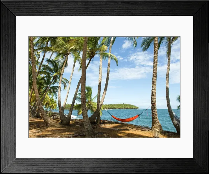 Framed Print : Chemin de la Pointe des Cayes, Ile Royale, Iles du Salut, French Guiana, Overseas department and region of France, French Guiana, South America