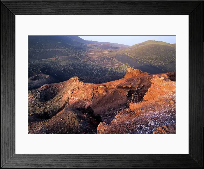 Framed Print : Lava flows from Teneguia volcano, La Palma, Canary Islands, Spain, Atlantic Ocean, Europe