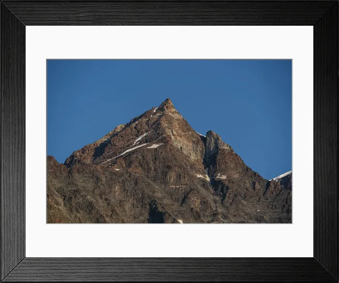 Framed Print : Close up of the rugged summit of Dufourspitze, Monte Rosa, against a blue sky, Nature Park Valsesia and the Alta Val Strona, Piedmont, Italian Alps, Italy, Europe Framed Print : Close up of the rugged summit of Dufourspitze, Monte Rosa, against a blue sky, Nature Park Valsesia and the Alta Val Strona, Piedmont, Italian Alps, Italy, Europe