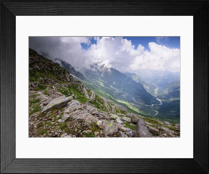 Framed Print : Beautiful hiking path on steep rocky and grassy slopes in the Italian Alps, Colle del Turlo, Vercelli, Piedmont, Italy, Europe Framed Print : Beautiful hiking path on steep rocky and grassy slopes in the Italian Alps, Colle del Turlo, Vercelli, Piedmont, Italy, Europe
