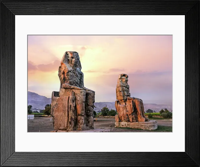 Framed Print : Colossi of Memnon, massive stone statues of Pharaoh Amenhotep III in the Theban Necropolis, UNESCO World Heritage Site, Luxor, Egypt, North Africa, Africa Framed Print : Colossi of Memnon, massive stone statues of Pharaoh Amenhotep III in the Theban Necropolis, UNESCO World Heritage Site, Luxor, Egypt, North Africa, Africa