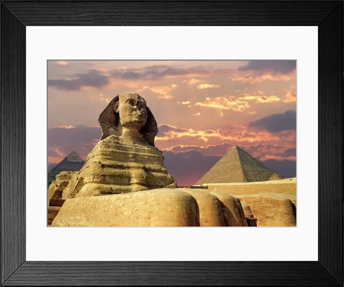 Framed Print : Great Sphinx and Pyramids of Giza, UNESCO World Heritage Site, Giza, Cairo, Egypt, North Africa, Africa Framed Print : Great Sphinx and Pyramids of Giza, UNESCO World Heritage Site, Giza, Cairo, Egypt, North Africa, Africa