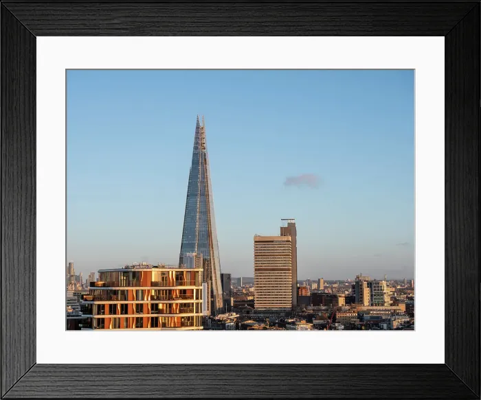Framed Print : Skyline view of The Shard from Tate Modern, London, England, United Kingdom, Europe