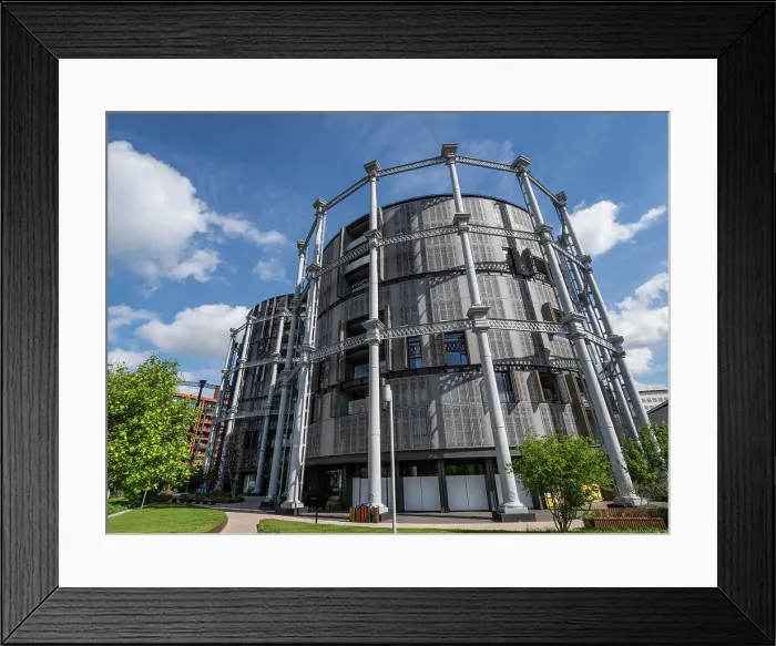Framed Print : Gasholder Park, King's Cross, London, England, United Kingdom, Europe Framed Print : Gasholder Park, King's Cross, London, England, United Kingdom, Europe