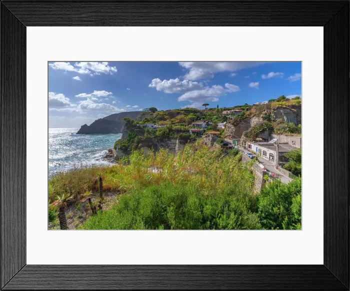 Framed Print : View of coastline from elevated position in Sant'Angelo, Sant'Angelo, Island of Ischia, Campania, Italy, Europe Framed Print : View of coastline from elevated position in Sant'Angelo, Sant'Angelo, Island of Ischia, Campania, Italy, Europe