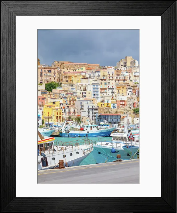 Framed Print : Sciacca harbour, Sciacca, Agrigento district, Sicily, Italy, Mediterranean, Europe Framed Print : Sciacca harbour, Sciacca, Agrigento district, Sicily, Italy, Mediterranean, Europe