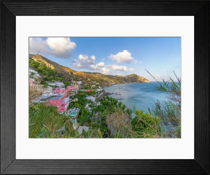Framed Print : View of coastline from Sant'Angelo, Sant'Angelo, Island of Ischia, Campania, Italy, Europe Framed Print : View of coastline from Sant'Angelo, Sant'Angelo, Island of Ischia, Campania, Italy, Europe
