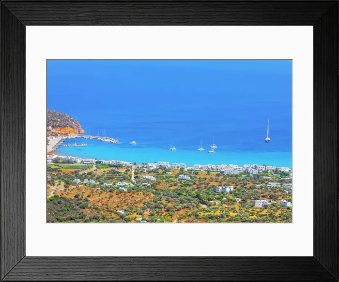 Framed Print : Platis Gialos beach, high angle view, Platis Gialos, Sifnos Island, Cyclades, Greek Islands, Greece, Europe Framed Print : Platis Gialos beach, high angle view, Platis Gialos, Sifnos Island, Cyclades, Greek Islands, Greece, Europe