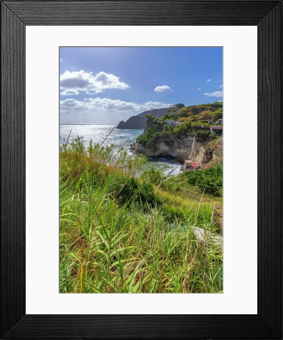 Framed Print : View of coastline from elevated position in Sant'Angelo, Sant'Angelo, Island of Ischia, Campania, Italy, Europe Framed Print : View of coastline from elevated position in Sant'Angelo, Sant'Angelo, Island of Ischia, Campania, Italy, Europe
