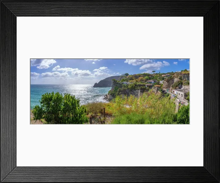 Framed Print : View of coastline from elevated position in Sant'Angelo, Sant'Angelo, Island of Ischia, Campania, Italy, Europe Framed Print : View of coastline from elevated position in Sant'Angelo, Sant'Angelo, Island of Ischia, Campania, Italy, Europe