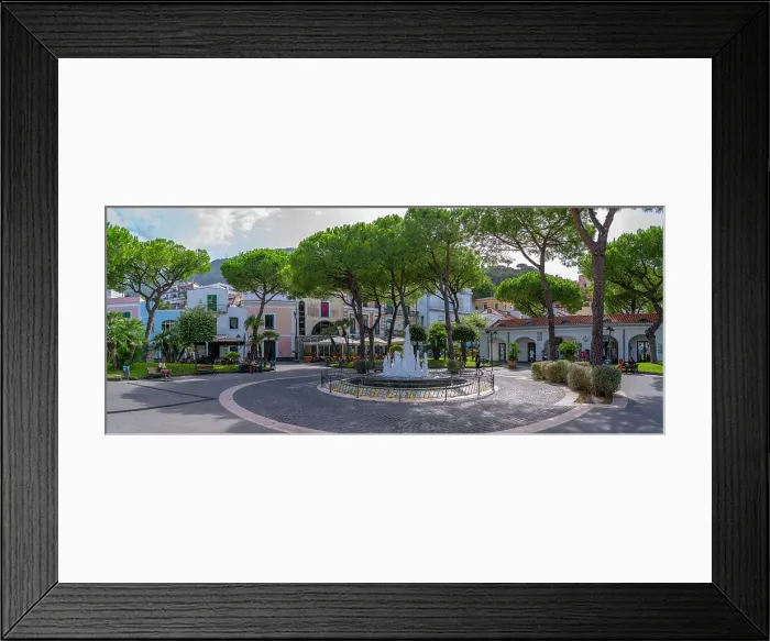 Framed Print : View of cafes and restaurants in Piazza Marina in Casamicciola Terme, Island of Ischia, Campania, Italy, Europe Framed Print : View of cafes and restaurants in Piazza Marina in Casamicciola Terme, Island of Ischia, Campania, Italy, Europe