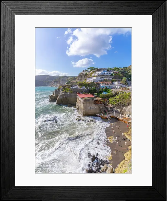Framed Print : View of coastline from elevated position in Sant'Angelo, Sant'Angelo, Island of Ischia, Campania, Italy, Europe Framed Print : View of coastline from elevated position in Sant'Angelo, Sant'Angelo, Island of Ischia, Campania, Italy, Europe