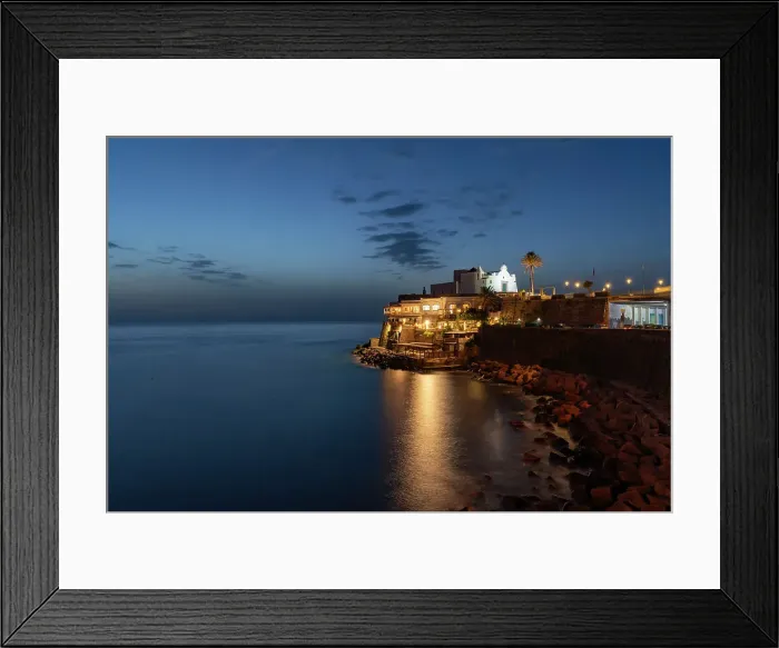 Framed Print : View of Chiesa del Soccorso church at dusk, Forio, Island of Ischia, Campania, Italy, Europe Framed Print : View of Chiesa del Soccorso church at dusk, Forio, Island of Ischia, Campania, Italy, Europe