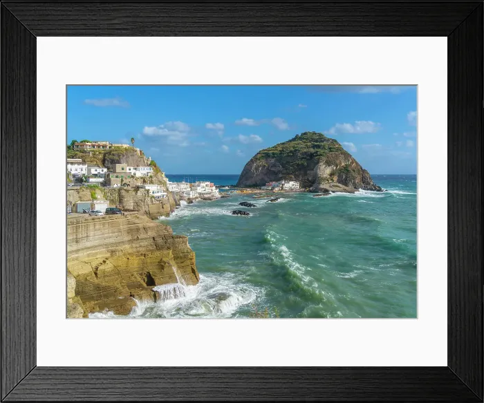 Framed Print : View of Torre di Sant'Angelo from elevated position in Sant'Angelo, Sant'Angelo, Island of Ischia, Campania, Italy, Europe Framed Print : View of Torre di Sant'Angelo from elevated position in Sant'Angelo, Sant'Angelo, Island of Ischia, Campania, Italy, Europe