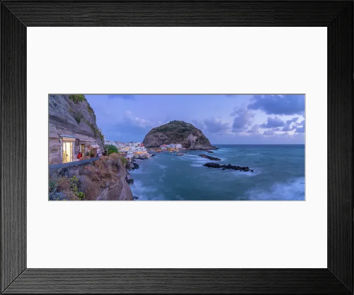 Framed Print : View of shop and town in Sant'Angelo at dusk, Sant'Angelo, Island of Ischia, Campania, Italy, Europe Framed Print : View of shop and town in Sant'Angelo at dusk, Sant'Angelo, Island of Ischia, Campania, Italy, Europe