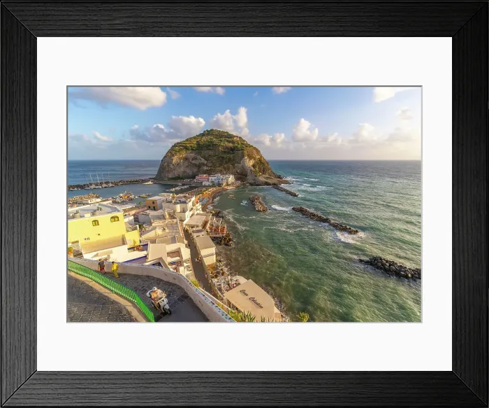 Framed Print : View of Torre di Sant'Angelo from elevated position in Sant'Angelo, Sant'Angelo, Island of Ischia, Campania, Italy, Europe Framed Print : View of Torre di Sant'Angelo from elevated position in Sant'Angelo, Sant'Angelo, Island of Ischia, Campania, Italy, Europe