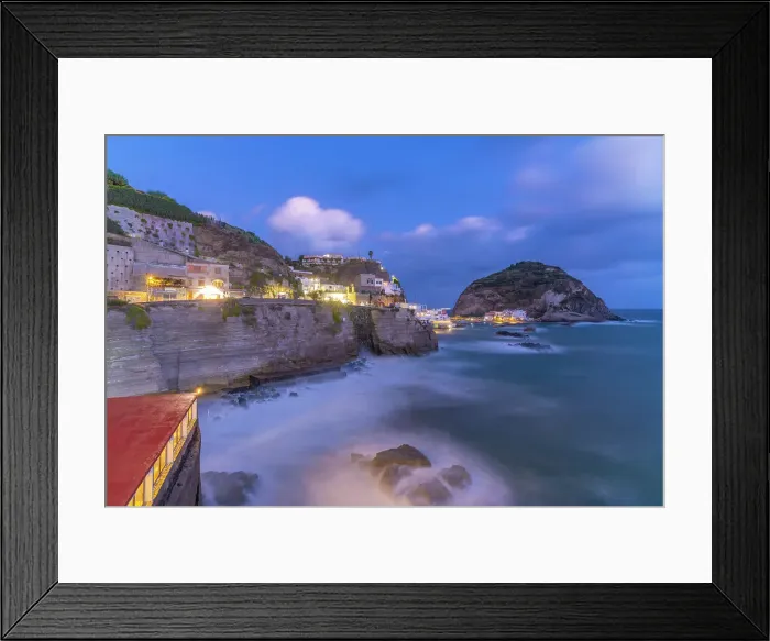 Framed Print : View of Torre di Sant'Angelo from elevated position in Sant'Angelo at dusk, Sant'Angelo, Island of Ischia, Campania, Italy, Europe Framed Print : View of Torre di Sant'Angelo from elevated position in Sant'Angelo at dusk, Sant'Angelo, Island of Ischia, Campania, Italy, Europe