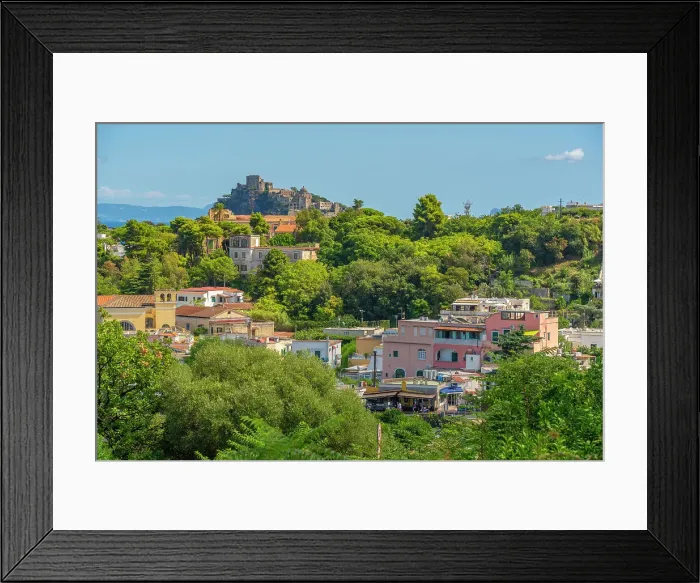 Framed Print : View of Castello Aragonese d'Ischia from Porto d'Ischia (Port of Ischia), Island of Ischia, Campania, Italy, Europe Framed Print : View of Castello Aragonese d'Ischia from Porto d'Ischia (Port of Ischia), Island of Ischia, Campania, Italy, Europe