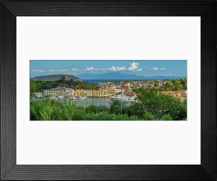 Framed Print : Elevated view of Porto d'Ischia (Port of Ischia), Island of Ischia, Campania, Italy, Europe Framed Print : Elevated view of Porto d'Ischia (Port of Ischia), Island of Ischia, Campania, Italy, Europe