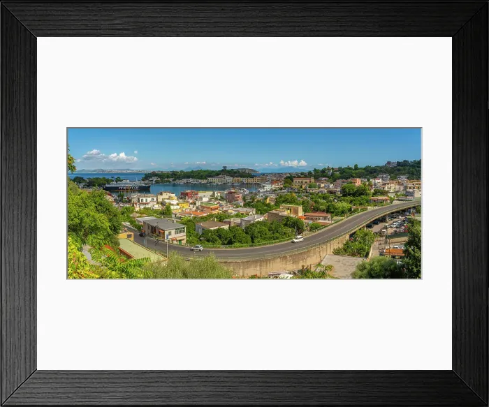 Framed Print : Elevated view of Porto d'Ischia (Port of Ischia), Island of Ischia, Campania, Italy, Europe Framed Print : Elevated view of Porto d'Ischia (Port of Ischia), Island of Ischia, Campania, Italy, Europe