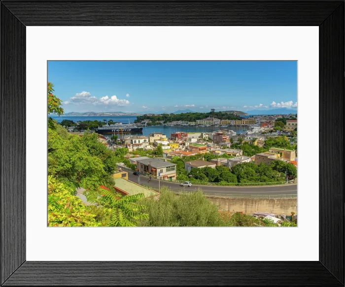 Framed Print : Elevated view of Porto d'Ischia (Port of Ischia), Island of Ischia, Campania, Italy, Europe Framed Print : Elevated view of Porto d'Ischia (Port of Ischia), Island of Ischia, Campania, Italy, Europe