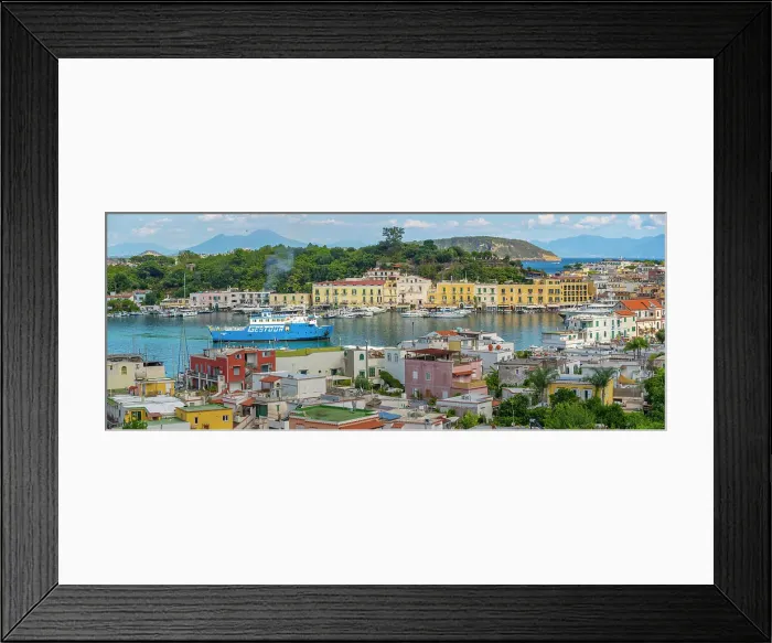Framed Print : Elevated view of Porto d'Ischia (Port of Ischia), Island of Ischia, Campania, Italy, Europe Framed Print : Elevated view of Porto d'Ischia (Port of Ischia), Island of Ischia, Campania, Italy, Europe