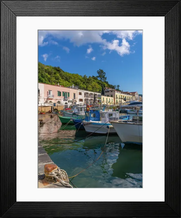 Framed Print : View of boats and restaurants in Porto d'Ischia (Port of Ischia), Island of Ischia, Campania, Italy, Europe Framed Print : View of boats and restaurants in Porto d'Ischia (Port of Ischia), Island of Ischia, Campania, Italy, Europe