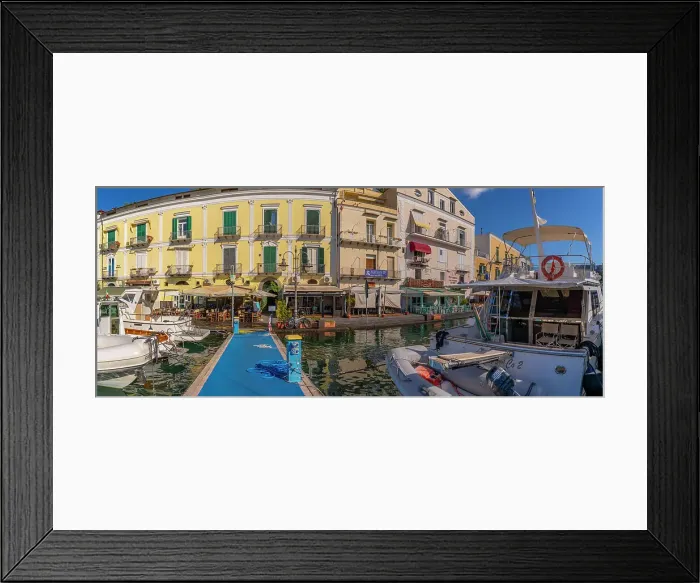 Framed Print : View of boats and restaurants in Porto d'Ischia (Port of Ischia), Island of Ischia, Campania, Italy, Europe Framed Print : View of boats and restaurants in Porto d'Ischia (Port of Ischia), Island of Ischia, Campania, Italy, Europe