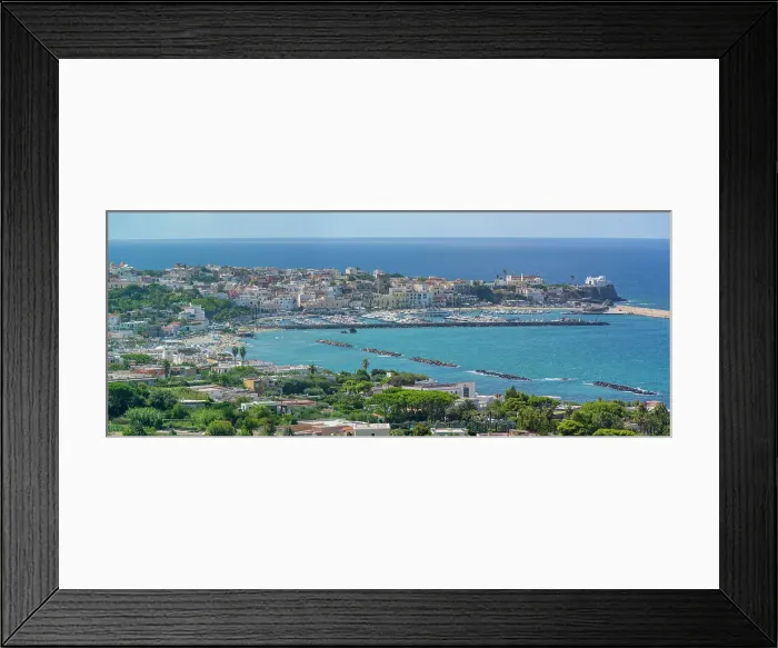 Framed Print : View of Forio from Giardini la Mortella Botanical Gardens, Forio, Island of Ischia, Campania, Italy, Europe Framed Print : View of Forio from Giardini la Mortella Botanical Gardens, Forio, Island of Ischia, Campania, Italy, Europe