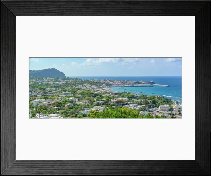 Framed Print : View of Forio from Giardini la Mortella Botanical Gardens, Forio, Island of Ischia, Campania, Italy, Europe Framed Print : View of Forio from Giardini la Mortella Botanical Gardens, Forio, Island of Ischia, Campania, Italy, Europe