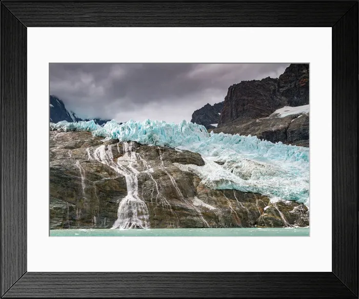 Framed Print : Views of the glaciers and mountains of Drygalski Fjord on the southeast side of South Georgia, Southern Ocean, Polar Regions